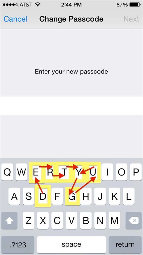 iphone complex passcode.